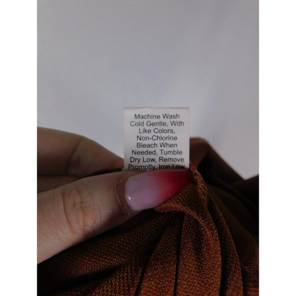Corduroy Shirt Womens Medium Brown Oversized Button Front Pockets Shacket - Picture 12 of 12